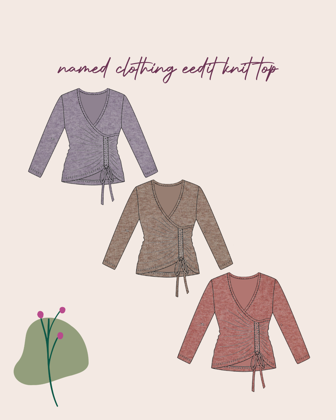 Sewing Kit - Named Clothing EEDIT Knit Top in Snug Sweater Fabrics