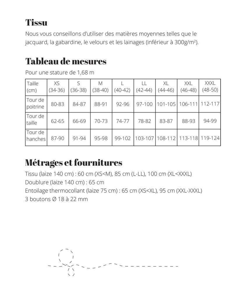 Cousette - Mouchette Vest Sewing Pattern