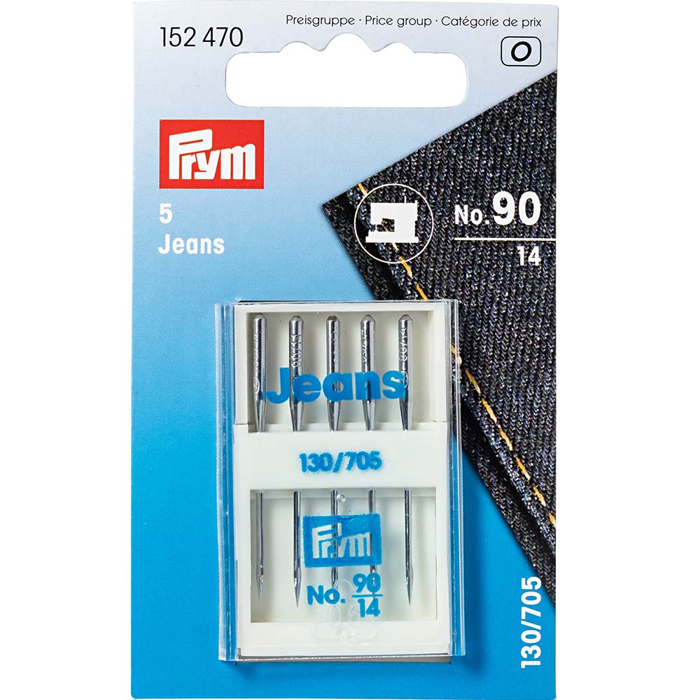 Prym Jeans Sewing Machine Needles  - No 90 pack of 5 needles.