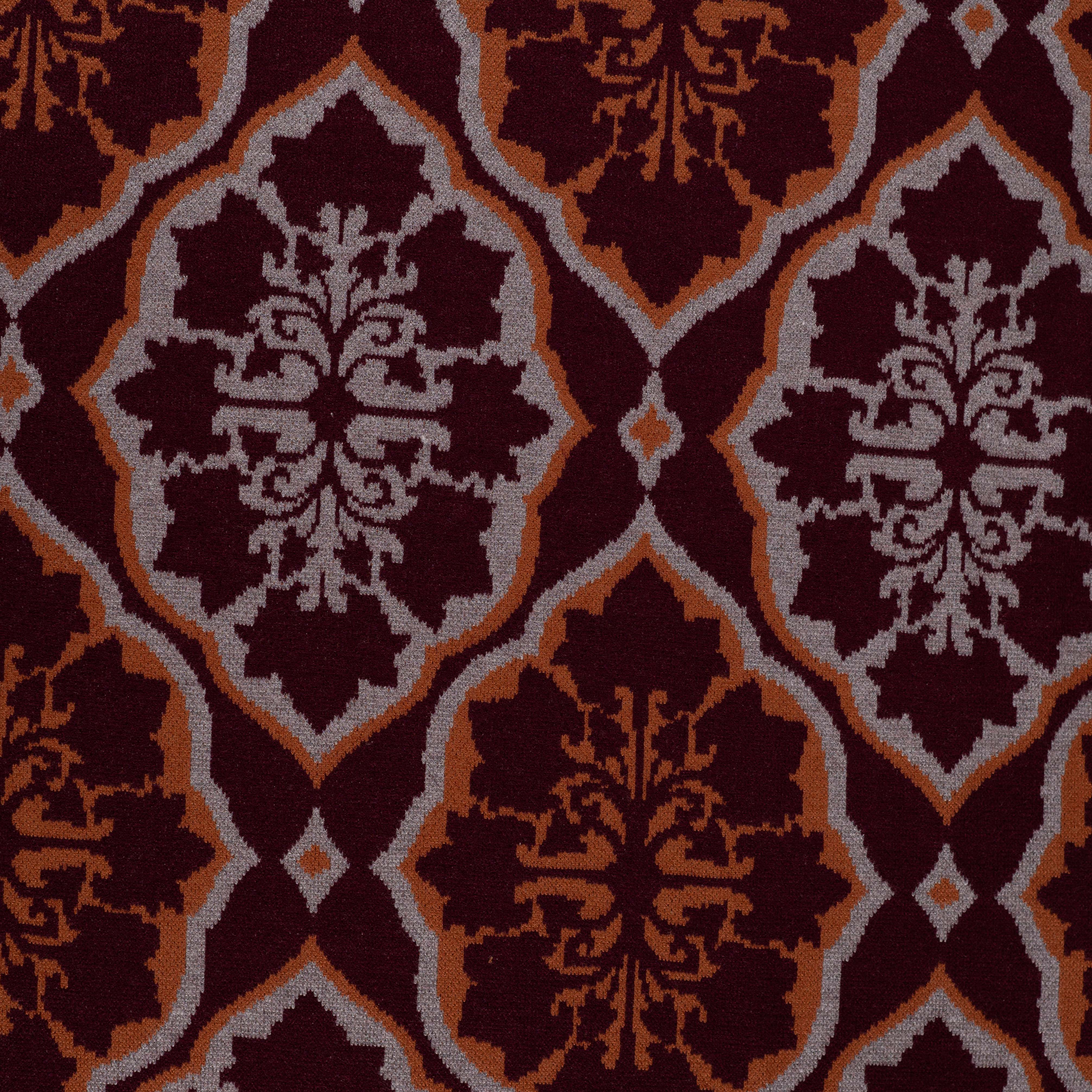 Kaleidoscope Wine Yarn Dyed Jacquard Knit