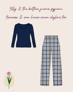 Limited Edition - Luxury Pyjama Kit with Plaid Blue Flannel and Jersey
