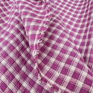 Cousette - Magenta Check Cotton Fabric