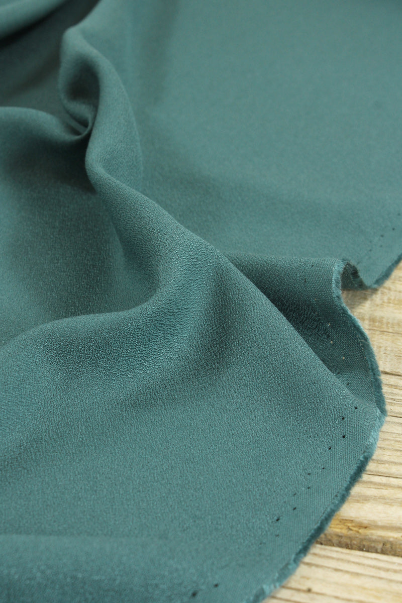 Églantine & Zoé - Green Eucalyptus Viscose Crepe Fabric