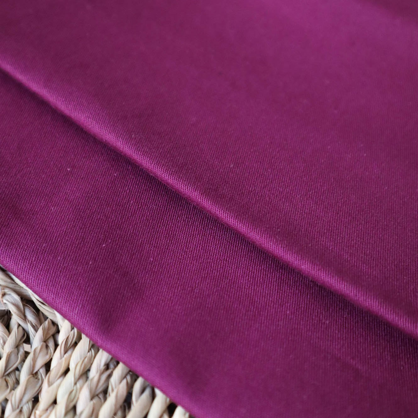 REMNANT 2.02 Metres (Fault - slight pull accross fabric) Lise Tailor - Purple Gabardine Stretch Cotton Fabric