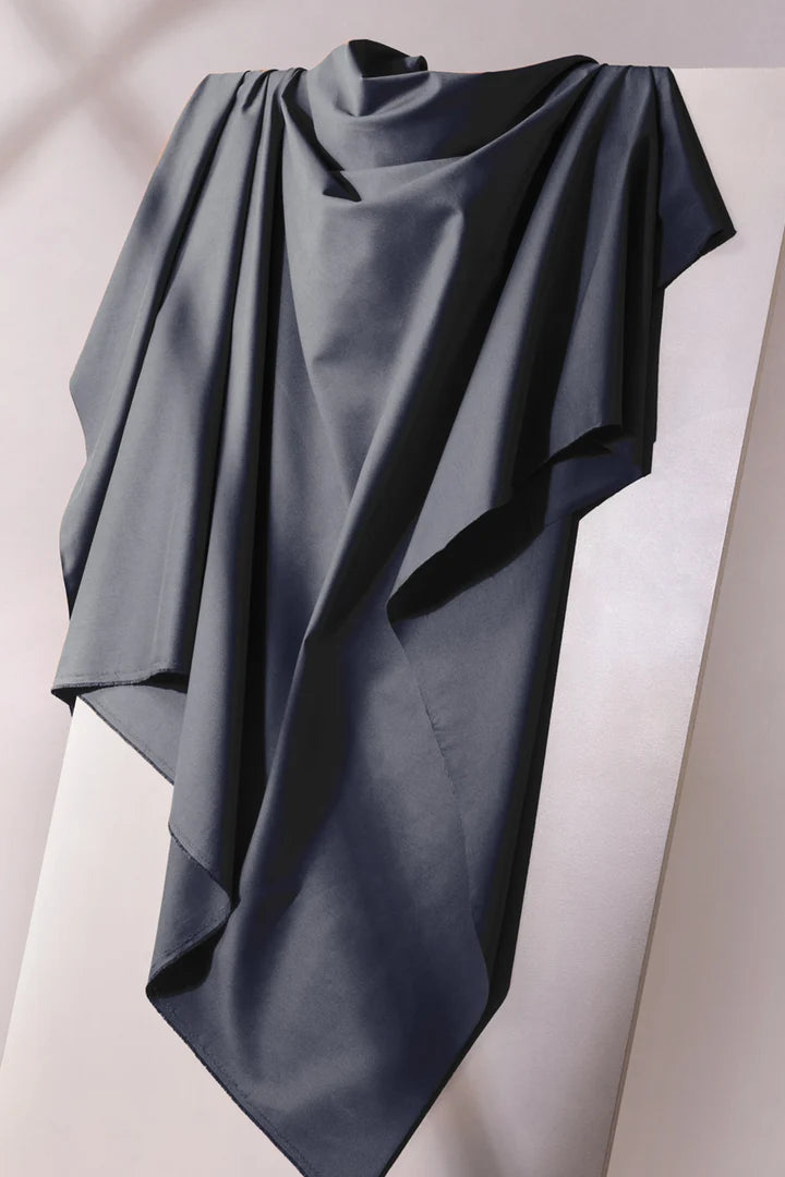 Atelier Brunette - Deep Charcoal Light Cotton Gabardine Fabric