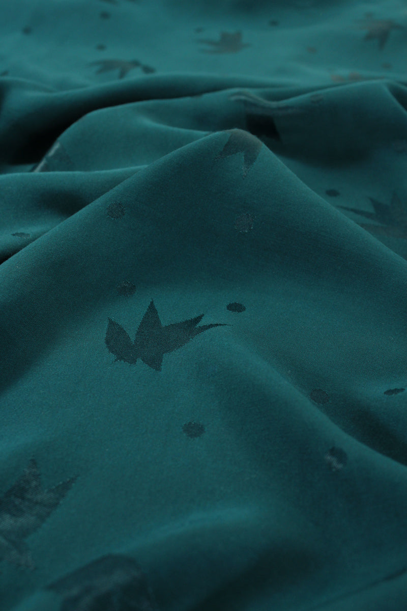 Églantine & Zoé - Streli Dark Lagoon Viscose Jacquard Fabric