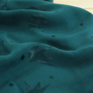 Églantine & Zoé - Streli Dark Lagoon Viscose Jacquard Fabric