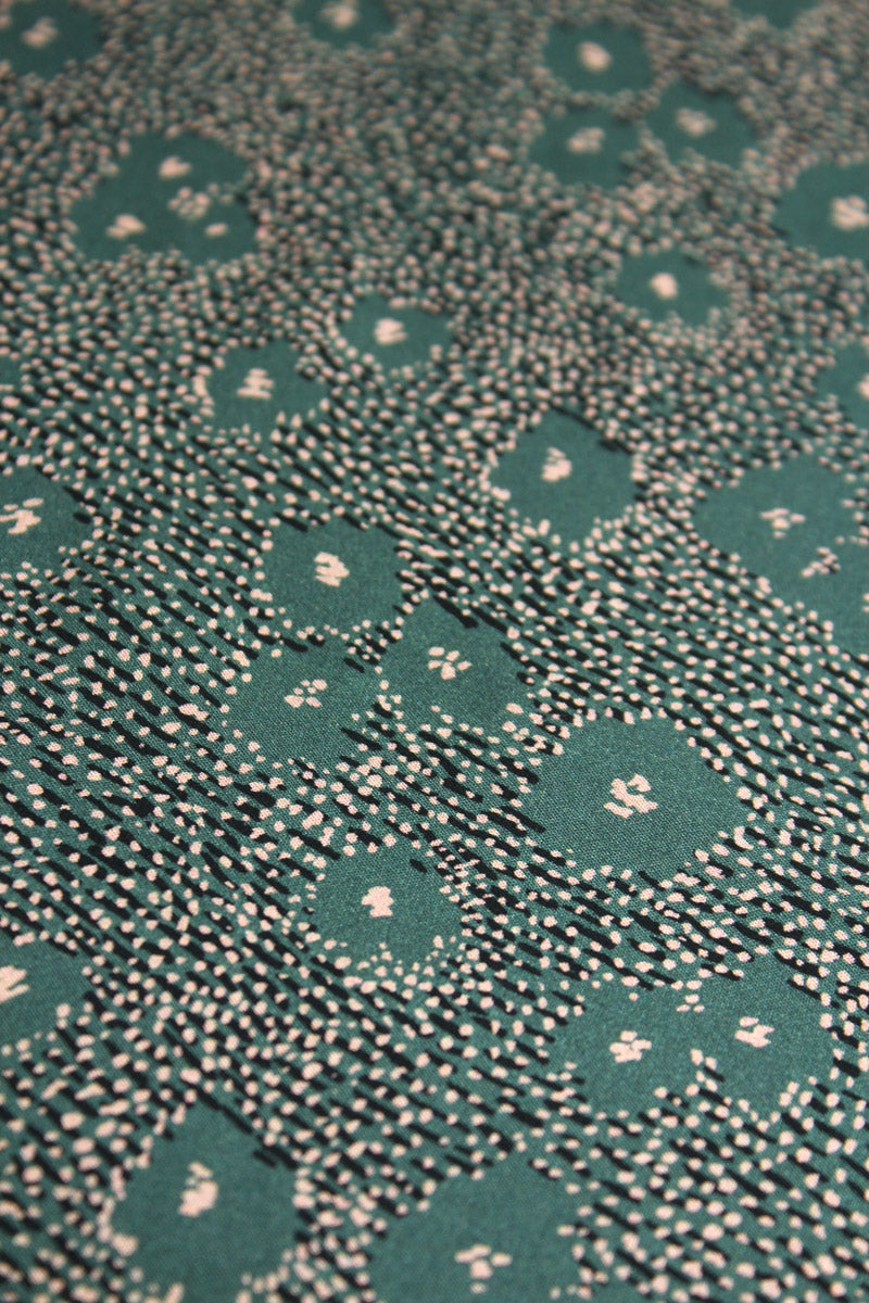 Églantine & Zoé - Punti in Green Eucalyptus Viscose Poplin Fabric