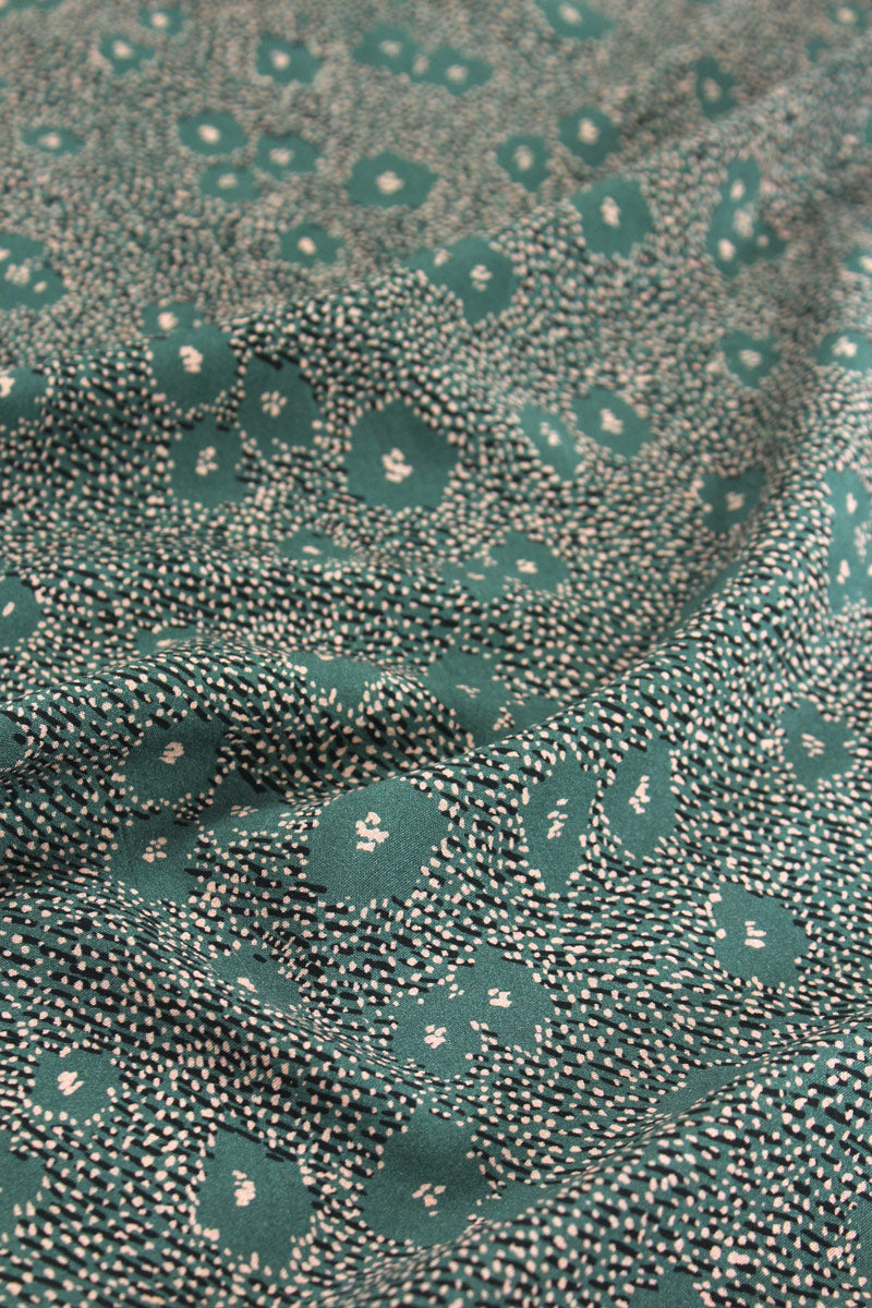 Églantine & Zoé - Punti in Green Eucalyptus Viscose Poplin Fabric