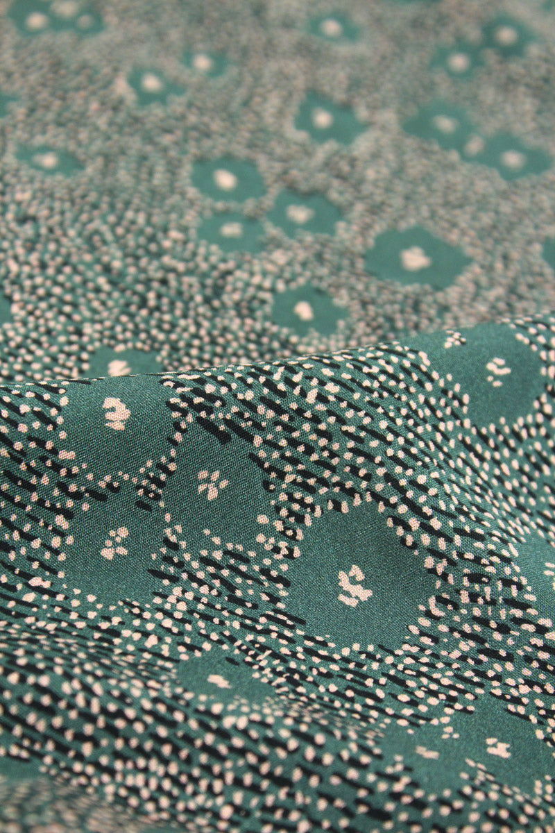 Églantine & Zoé - Punti in Green Eucalyptus Viscose Poplin Fabric