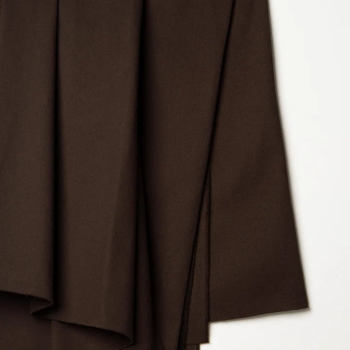 Atelier Brunette - Oat Chocolate Light Cotton Gabardine Fabric