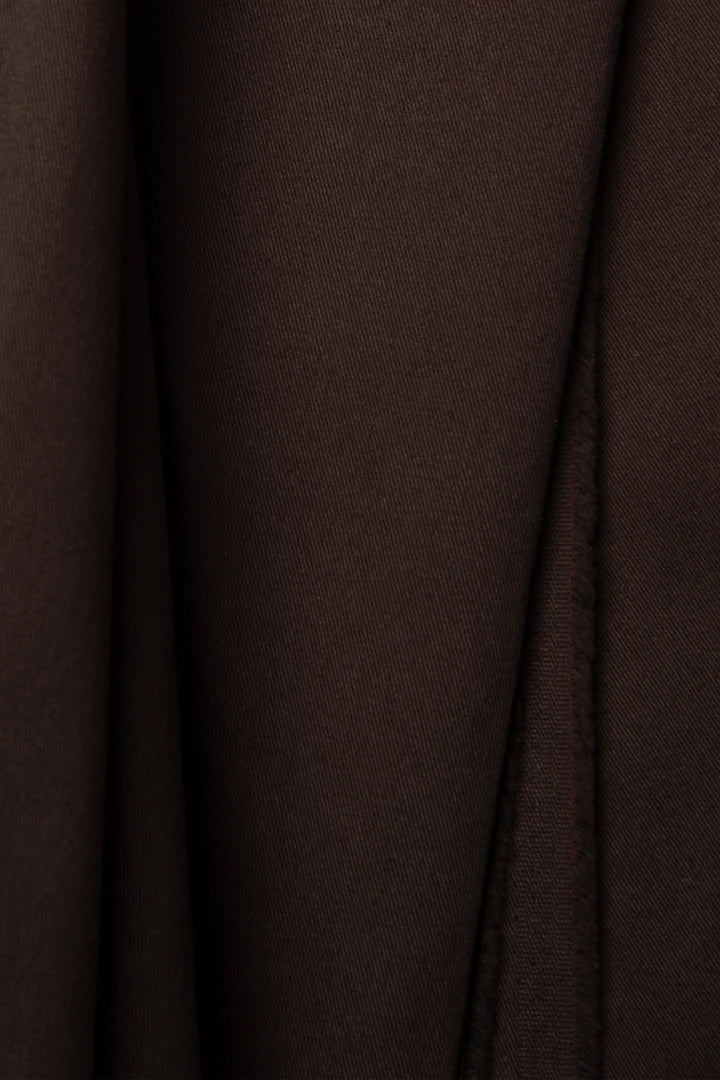 Atelier Brunette - Oat Chocolate Light Cotton Gabardine Fabric