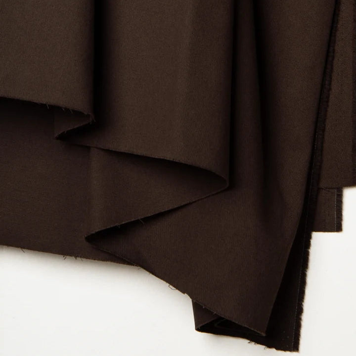 Atelier Brunette - Oat Chocolate Light Cotton Gabardine Fabric