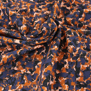 Églantine & Zoé - Granite in Blue & Caramel Viscose Fabric