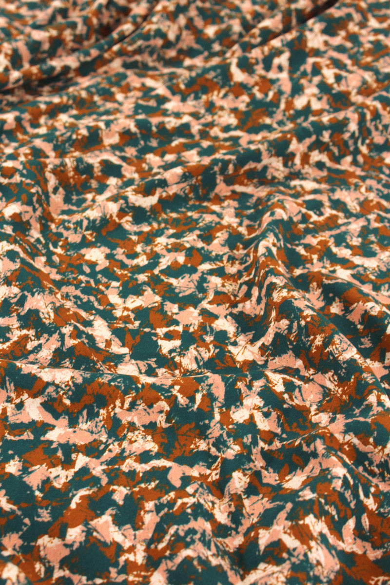 Églantine & Zoé - Granite in Green Viscose Fabric