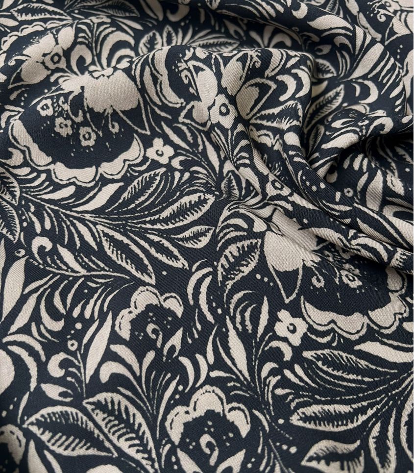 Cousette - Maarinsky Charcoal Viscose Fabric