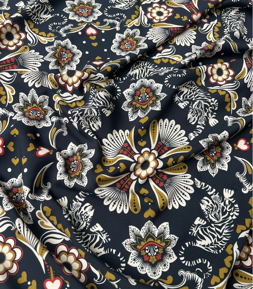 Sewing Kit - Amourette Wrap Dress in Sacred Tiger Viscose