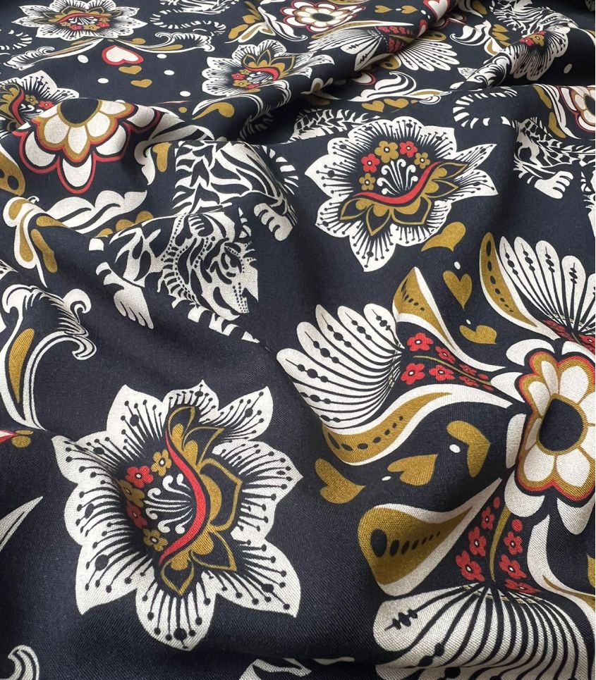 Sewing Kit - Amourette Wrap Dress in Sacred Tiger Viscose