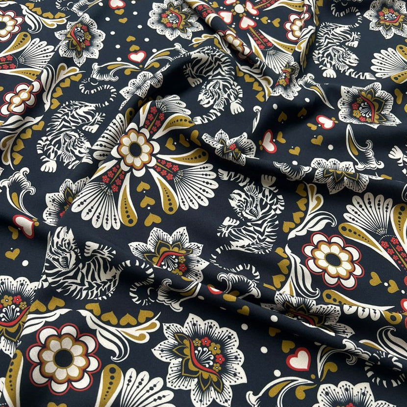 Cousette - Sacred Tiger Viscose Fabric