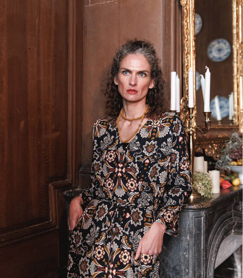 Sewing Kit - Amourette Wrap Dress in Sacred Tiger Viscose