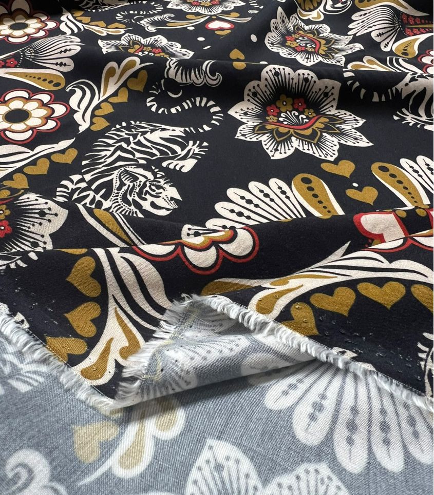 Sewing Kit - Amourette Wrap Dress in Sacred Tiger Viscose