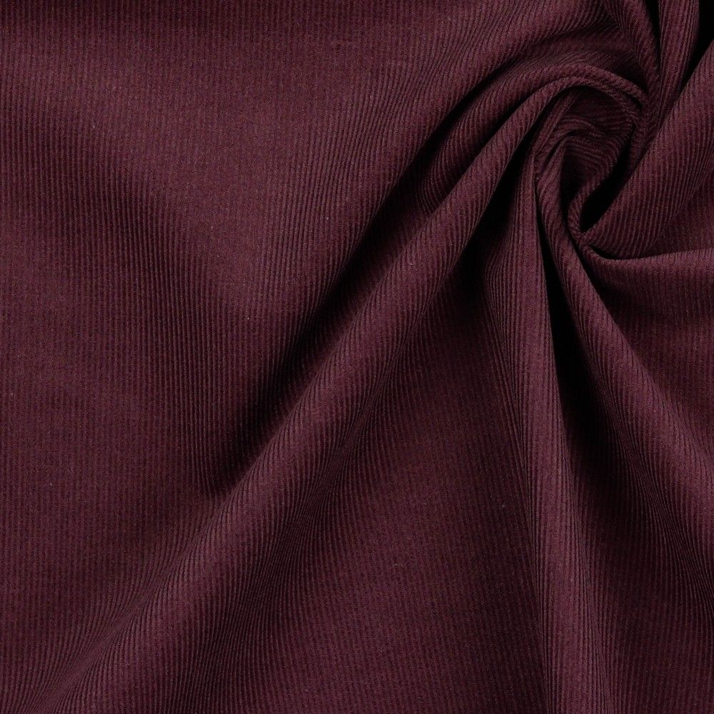 21 Wale Cotton Needlecord in Aubergine