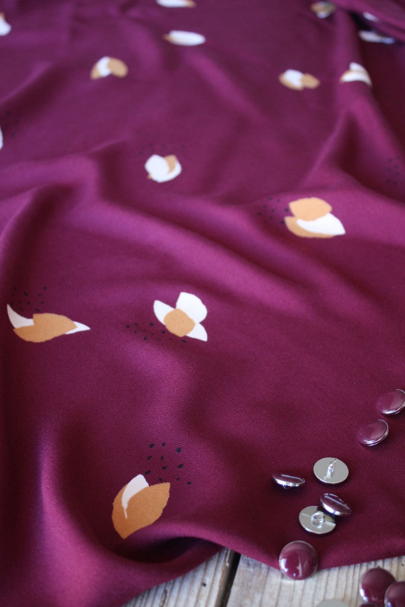 Églantine & Zoé - Fago Mulberry Viscose Twill Fabric
