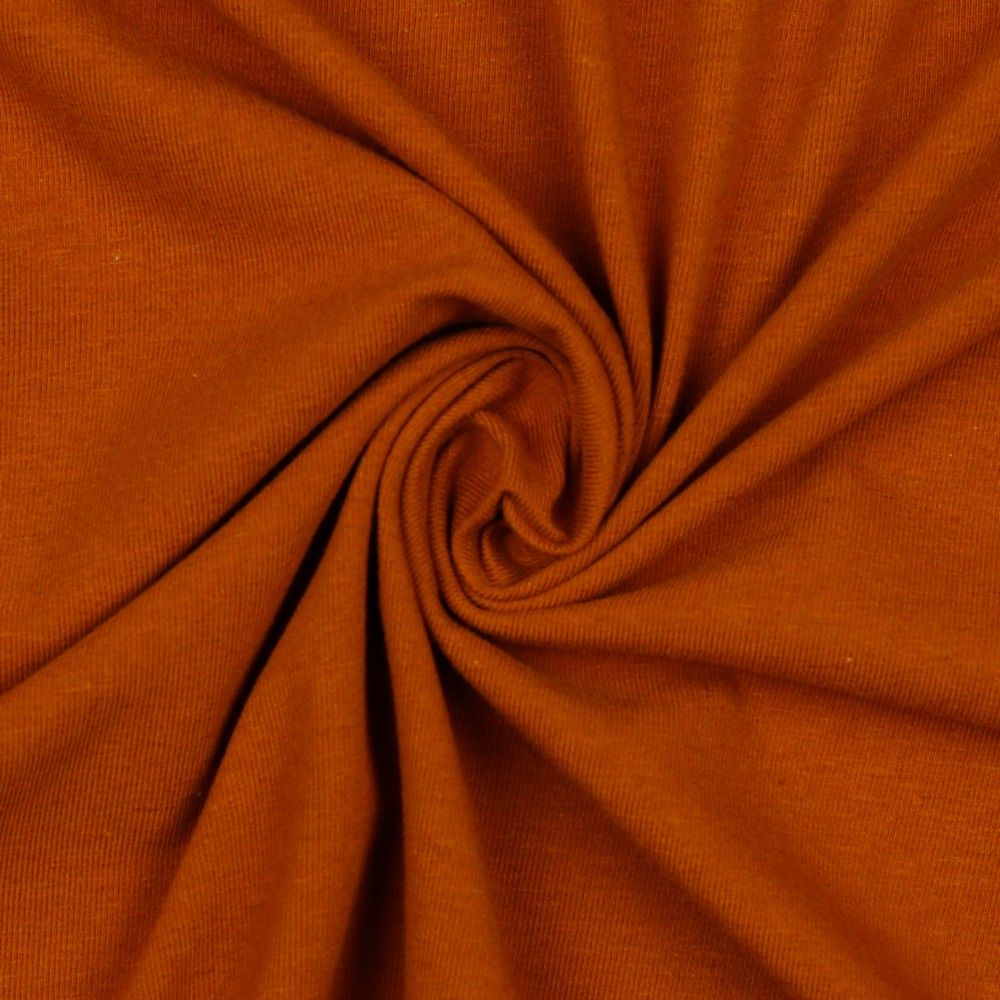 REMNANT 2.27 Metres - Linen Cotton Jersey in Cognac