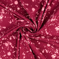 Paint Splash Bordeaux Organic Cotton Jersey Fabric
