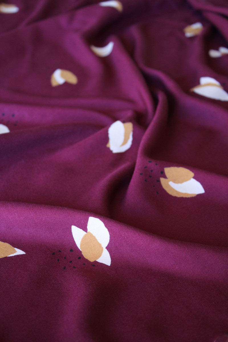 Églantine & Zoé - Fago Mulberry Viscose Twill Fabric