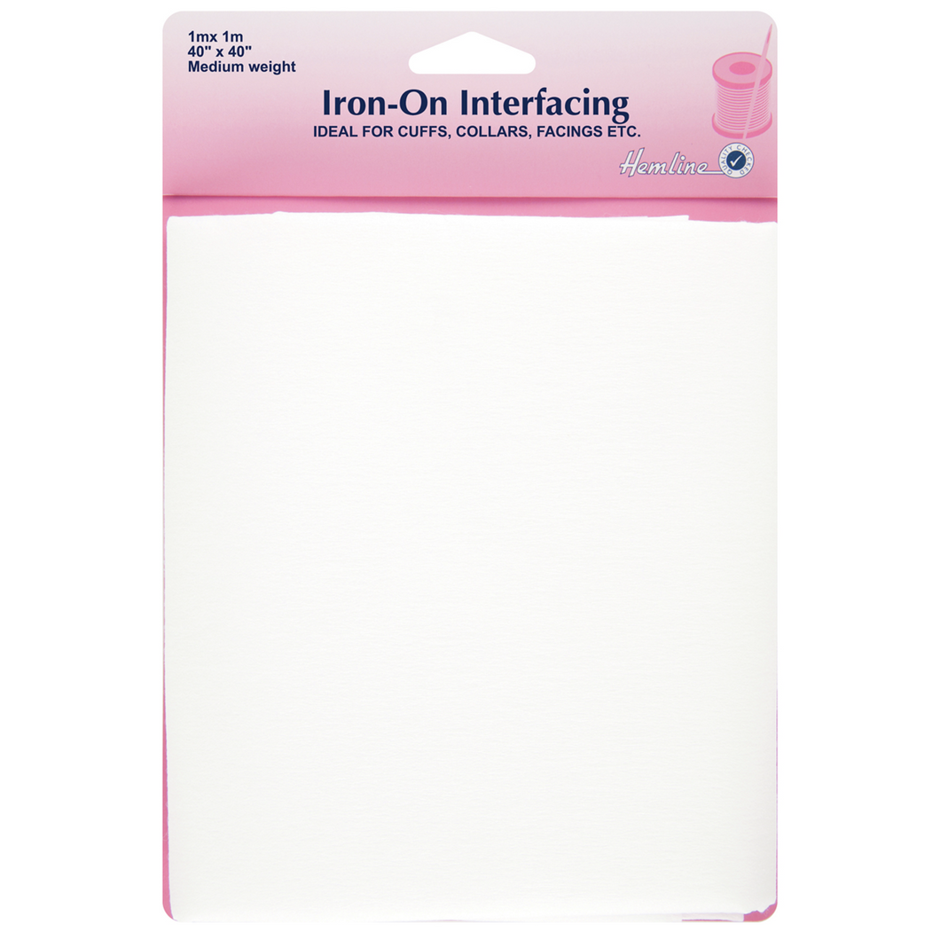 Iron-on interfacing Medium Weight - White 100cm x 100cm