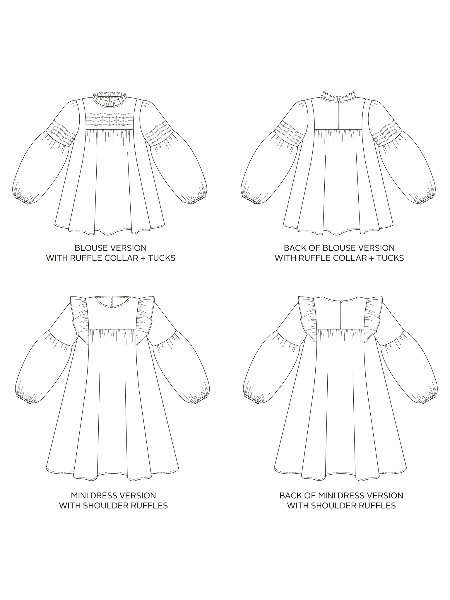 Tilly and the Buttons - Marnie Blouse and Mini Dress Sewing Pattern (6-34)