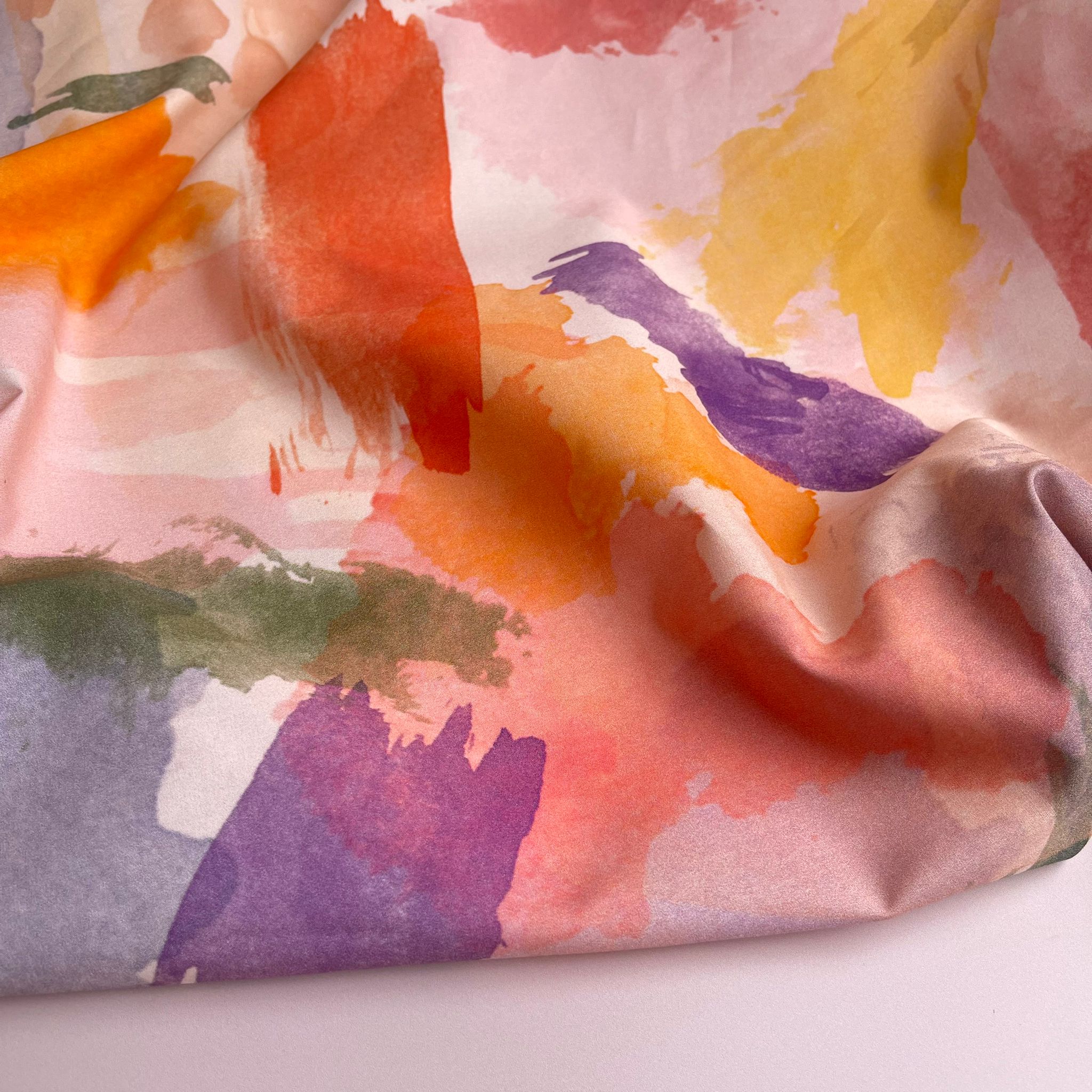 Fibre Mood Watercolour Brushstrokes Cotton Poplin Fabric