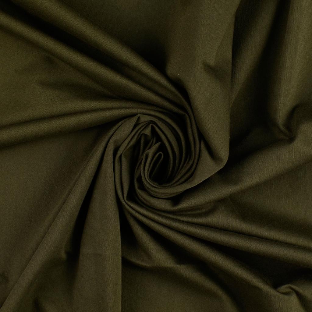 Essential Chic Khaki Plain Cotton Jersey Fabric