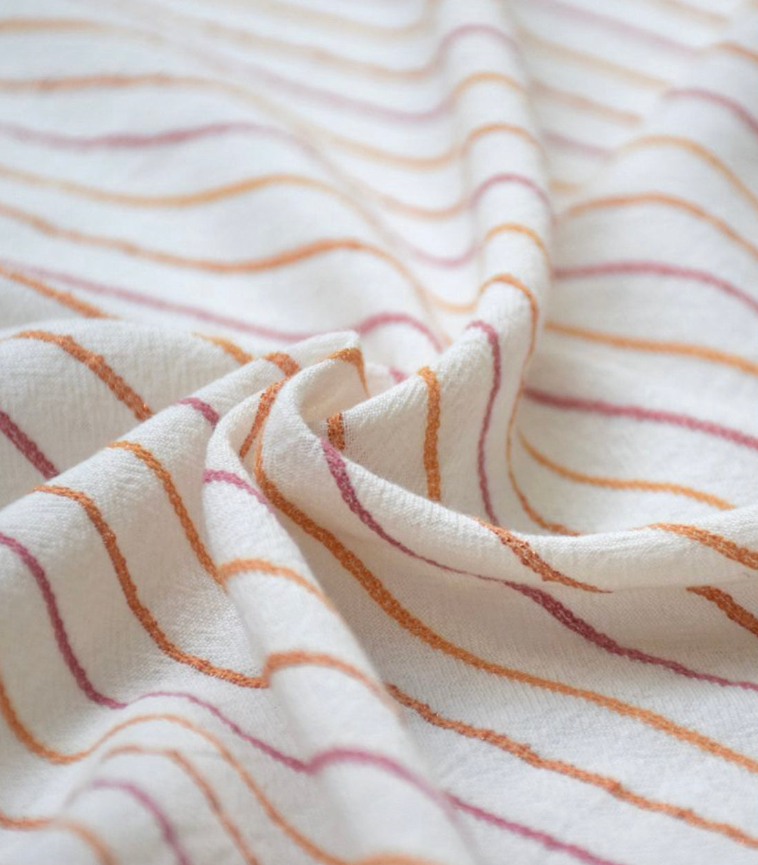 REMNANT 1.3 Metres - Cousette - Shiny Stripes Cotton Fabric
