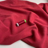 Flow Crimson Red Viscose Linen Blend Dress Fabric