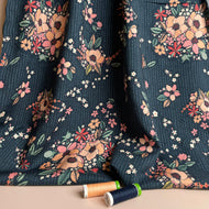 REMNANT 2.38 Metres - Art Gallery Fabrics - Floral Keepsakes Night Rayon from Woodland Keeper