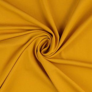 Mustard Viscose Ponte Roma Double Knit Fabric