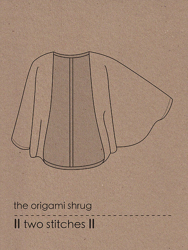 Two Stitches - Origami Shrug Sewing Pattern