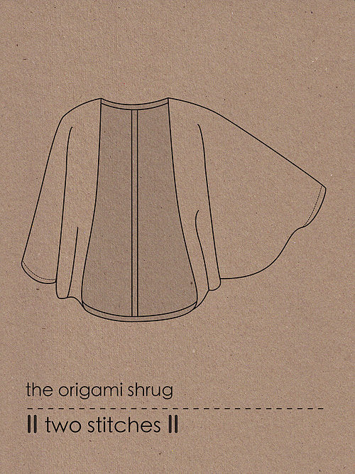 Two Stitches - Origami Shrug Sewing Pattern