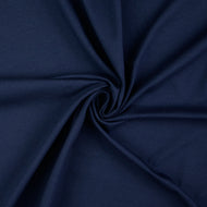 REMNANT 0.34 Metre - Essential Chic Navy Plain Cotton Jersey Fabric