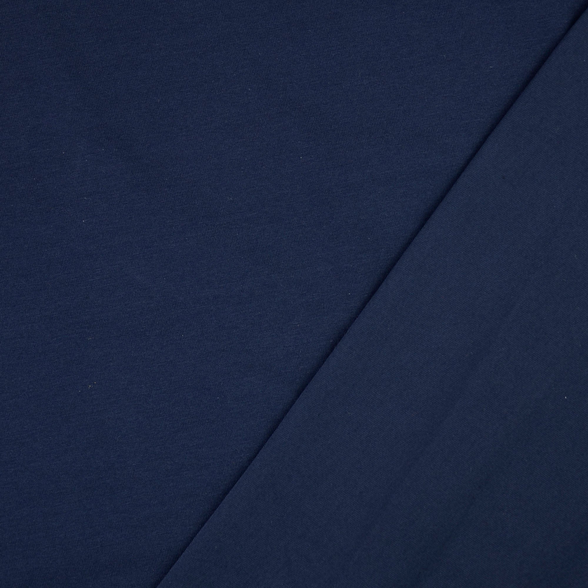 Essential Chic Navy Plain Cotton Jersey Fabric