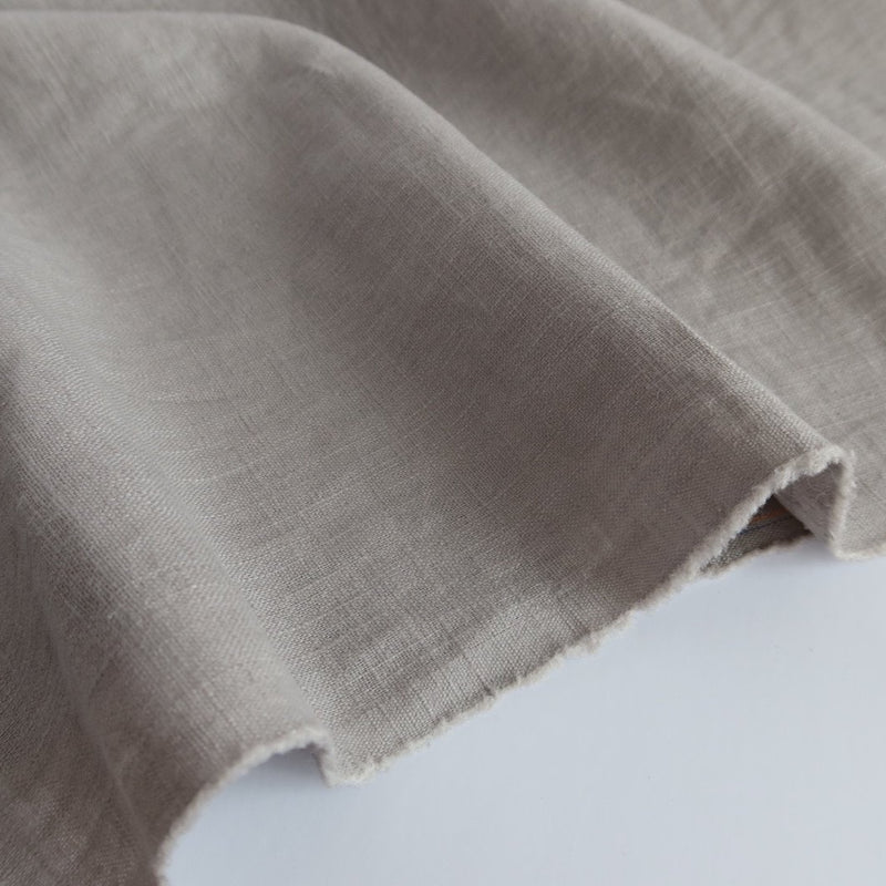 Grey Linen Fabric Prewashed Rustico - LinenBeauty