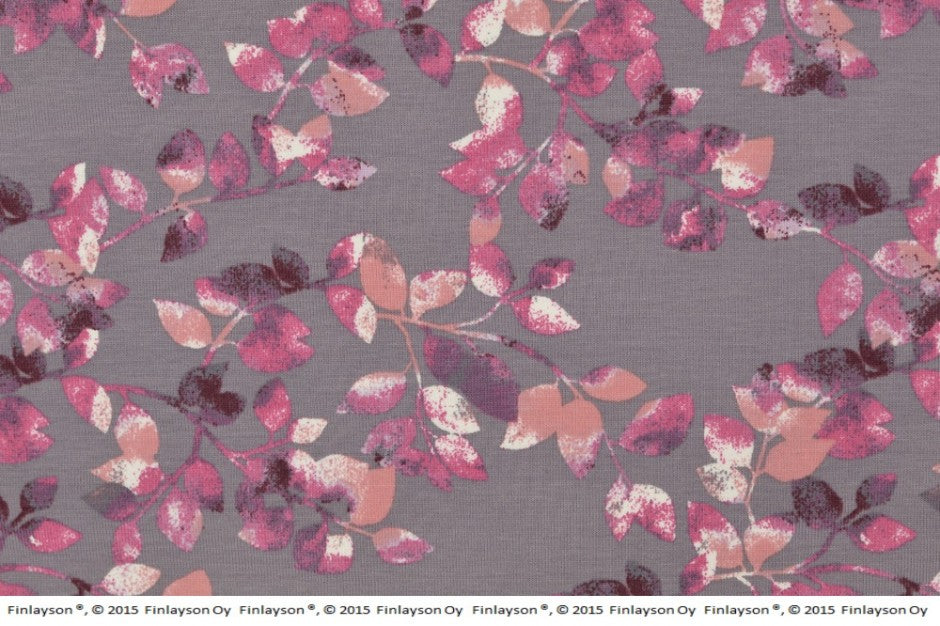 REMNANT 0.50 metre -  Romance in the air Mauve - Cotton Jersey
