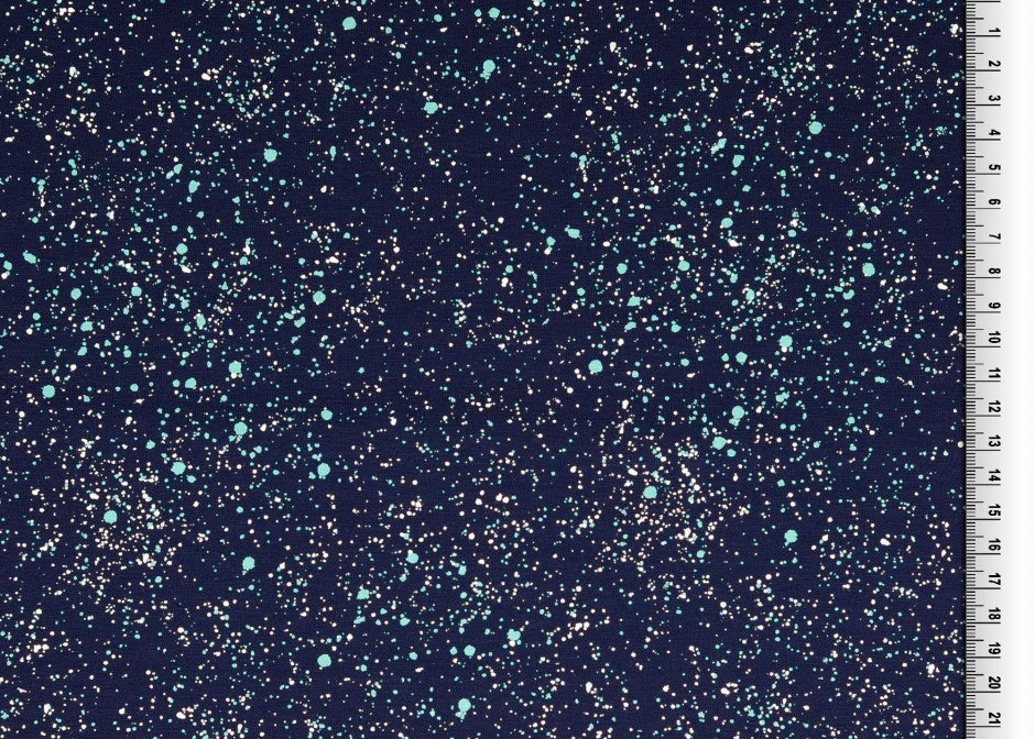 Galaxy Navy with Blue Cotton Jersey Fabric
