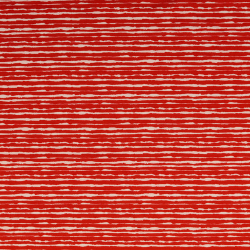REMNANT 0.74 Metre - Hazy Stripes Red Cotton Jersey Fabric