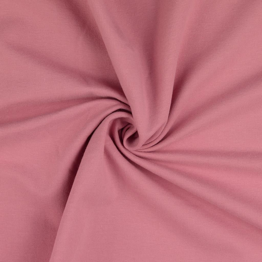 Peach Soft Cotton Sweat-shirting Fabric in Pink