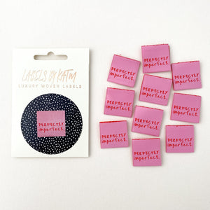 Kylie and the Machine - "PERFECTLY IMPERFECT " Pack of 8 Woven Labels