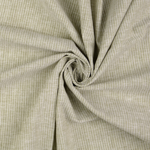 Fine Stripe Beige Linen Cotton Fabric