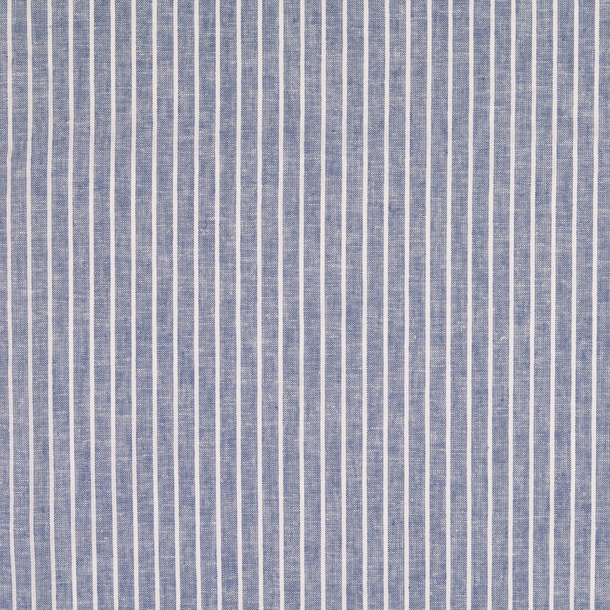 Stripe Blue Linen Cotton Fabric